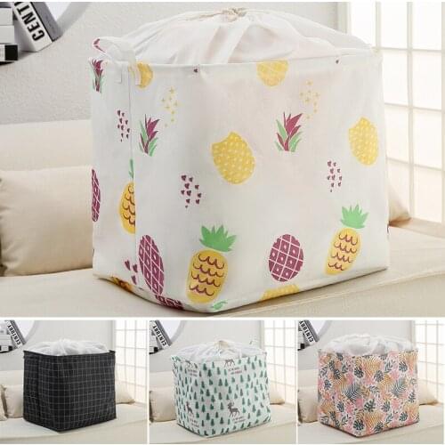 100L Storage Bag with Reinforced Handle Non-woven Fabric Built-in Fix Frame Dustproof Large Capacity Cloth Organizer Storage Bag