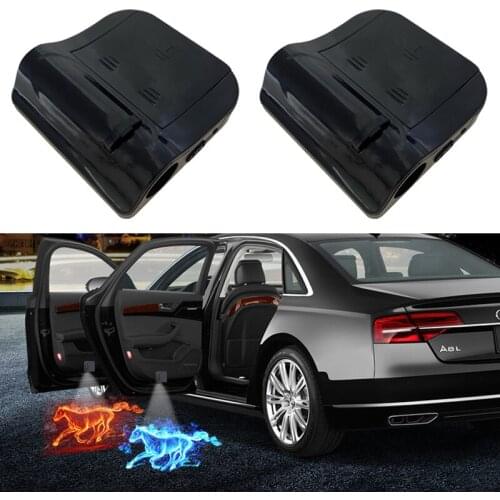 2PCS Led Shadow Lamp Projector Light Car Wireless Door Car Logo Light Welcome Decor Lamp Laser Light Car Accessories for Opel