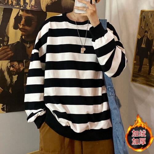 NiceMix Sweatershirt Hong Kong style Korean version of the trend of autumn and winter boys and girls students couples plus casua