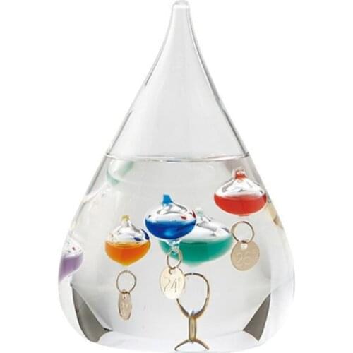 Galileo Thermometer Water Drop Weather Forecast Bottle Creative Decoration For Childrens Science and Education Toys