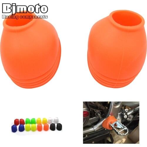 Universal PVC Motocross Rubber FootPeg Cover Guard Motorcycle Footpeg Cover Guard Protector For EXC SXS SMR 125 for Kawasaki