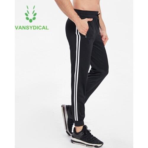 Vansydical Mens Running Pants Sports Sweatpants Sports Jogging Pants Pocket Workout Fitness Training Trousers Male
