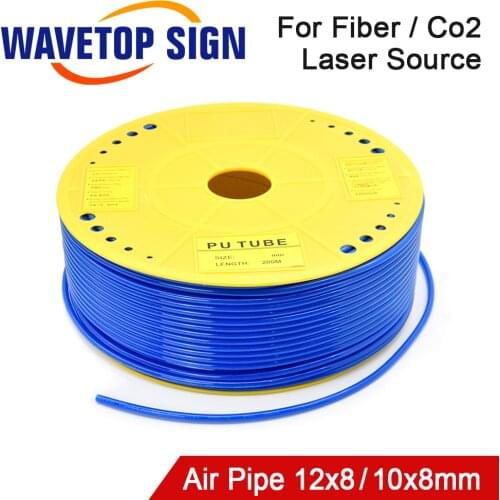WaveTopSign Air Pipe Air Hose Outer Diameter 12mm 12x8mm 10x8mm PU Tube for Air Compressor CO2 Laser Engraving Cutting Machine
