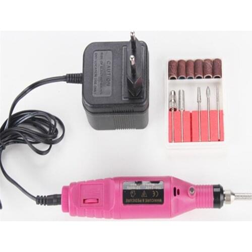 1Set 6Bits Professional Power Drill Electric Manicure Machine Nail Drill Pen Pedicure File Polish Shape Tool Feet Care Product