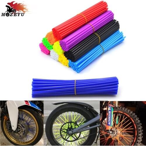 72pcs Universal Moto Dirt Bike Enduro Off Road Wheel RIM Spoke Skins Covers FOR SUZUKI rmx 250 dr250 Yamaha YZ WR TTR Honda CR