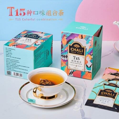 Chali Tea Flower Tea Combination Rose Black Tea Green Tea Packs Osmanthus Oolong Tea Pu'er Tea Bag Tea Triangle Bag