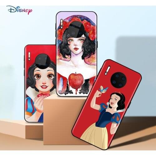 Disney Cartoon Animation Snow White Seven Dwarfs For Huawei Mate 40 RS Porsche Design 30 20 X 10 Lite Pro Plus Black Phone Case
