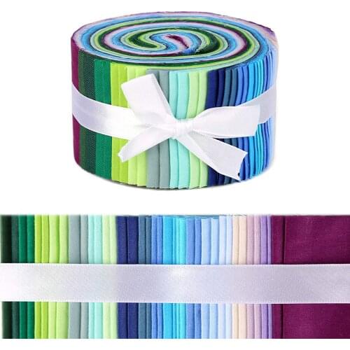 Dailylike 40Pcs Roll Up Cotton Fabric Quilting Strips, Patchwork Craft Cotton Quilting Fabric With Different Patterns For Crafts