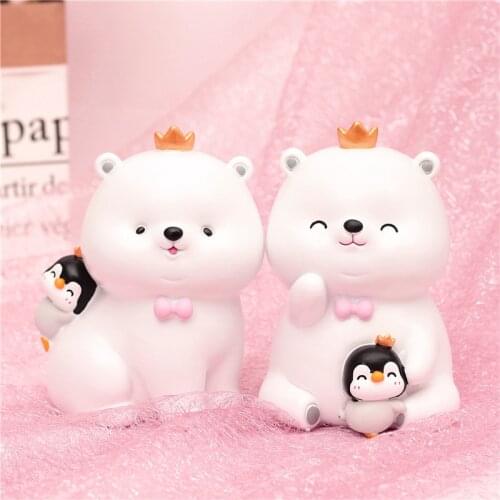Kids Piggy Bank Cute Money Boxes Home Decoration Christmas Gifts Resin Animal Coin Boxes Figurines