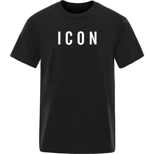 New 2020 summer solid color t-shirts Man Hip Hop Icon Printed top 100% cotton O Neck Fashion Simple Style men Funny shirts