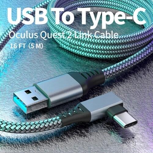 H7JF for oculus Quest 2 Type- C Link USB- C Steam VR Data Cable 5m/16ft Transfer Link Cable Fast Charging