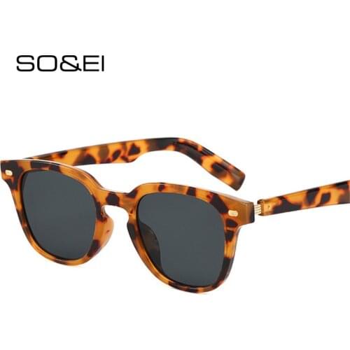 SO&EI Fashion Round Sunglasses Women Vintage Nail Decoration Clear Eyewear Men Trending Cat Eye Yellow Sun Glasses Shades UV400