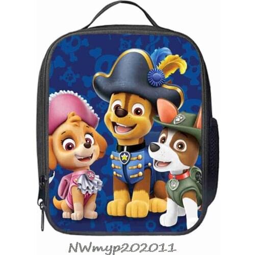 Cute PAW PATROL Girs Princess Print Lunch Box Boys Girl Portable Lunch Bag Lunch Container School Food Storage Bags Kids