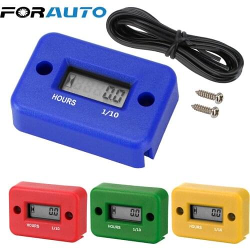 LEEPEE Portable Motorcycle Digital Hour Meter LCD Display Engine Gauge Waterproof For Motorcycle ATV Gasoline Marine Snowmobile