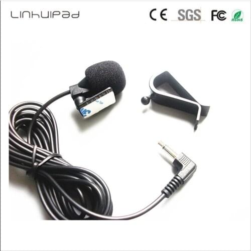 Linhuipad 3.5mm Mono Microphone Assembly Mic for Car Vehicle Head Unit Bluetooth Enabled Radio GPS DVD Player Audio