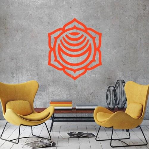 Mandala geometric Wall Stickers Simple design flower Decal Yoga Om Namaste Decor Living Room Interior Meditation Poster DG540