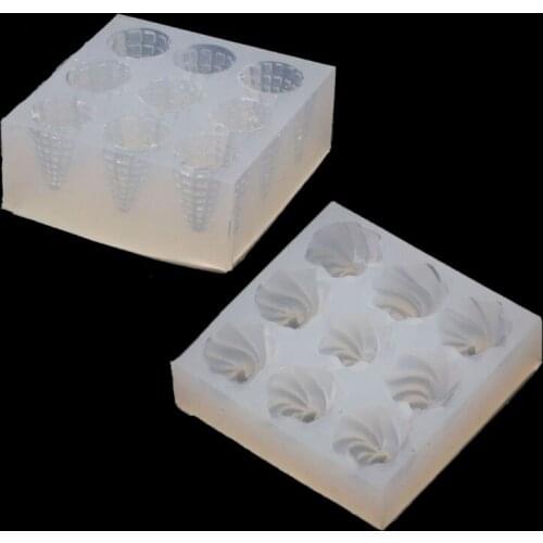 Mini Size Ice Cream Cone Keychain Resin Molds Popsicles Food Play Pendant Mold