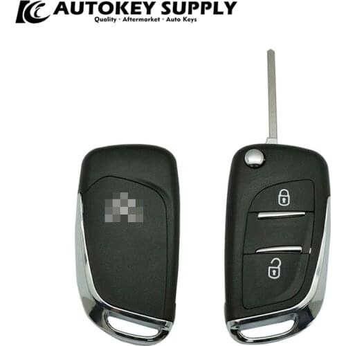 Modified ForCitroen 2 Buttons With Battery Holder Key Shell (Blade Without Groove) AKCPF137