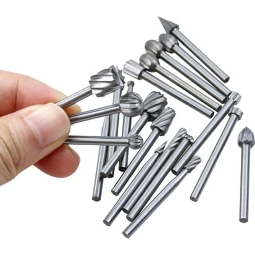Drill Bits Electric Mill Accessories Wood Carving Turning Head Carving Slotting Tool 6/10/20pcs Drill Bits Set Engraving Cutter