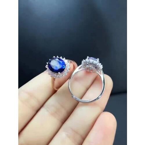 New Arrival Real and Natural Fashion Natural And Real Kyanite Ring 925 sterling silver Fine jewelry Kyanite Ring