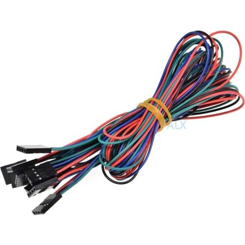 5PCS 4PIN DUPONT LINE female to female PITCH 2.54MM 70CM double head 4P JUMPER CABLE WIRE FOR PCB connector 3D Printer