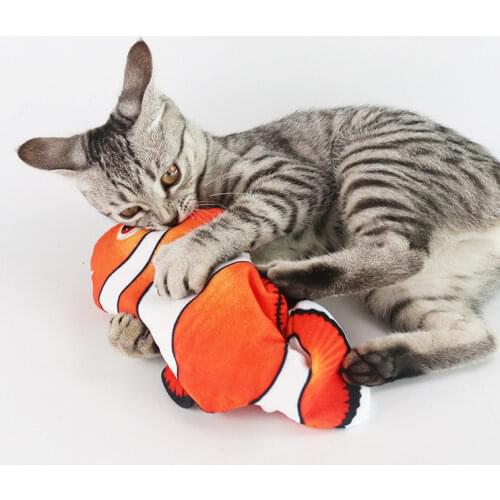 Plush Fish Shape Pet Cat Chew Toys for Cats Katten Gotas Accessories Catnip Mint Stuffed Cat Clean Teeth Mascotas Products