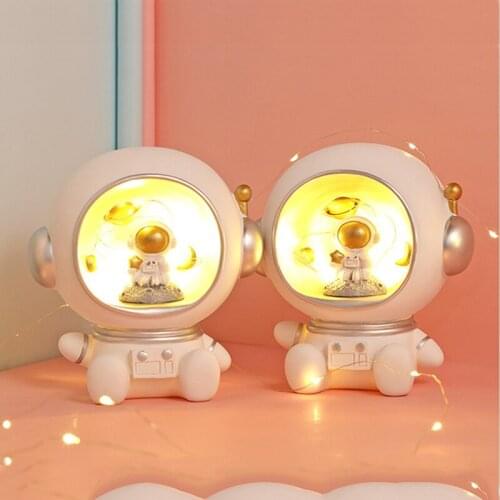 Fairy tale astronaut creative night light piggy bank resin decoration cute character model living room desk decoration gift
