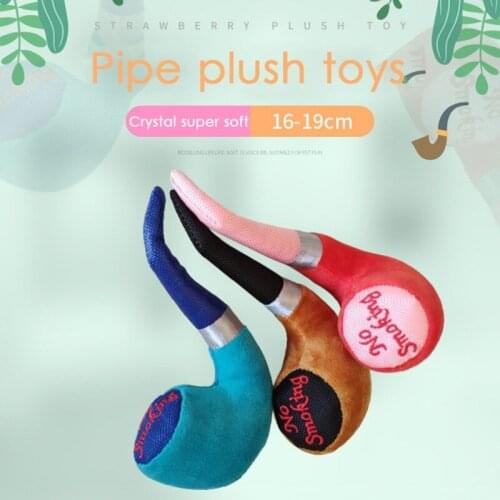 Pet Dog Interactive Creative Training Persistent Screaming Toys Plush Squeaking Pipe Shape Bite-resistant Toy Pet Dog Supplies