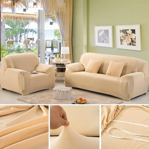 Modern Solid Universal Elastic Stretch Sofa Cover for Living Room Sectional Couch Covers Recliner Chair Furniture Slipcovers
