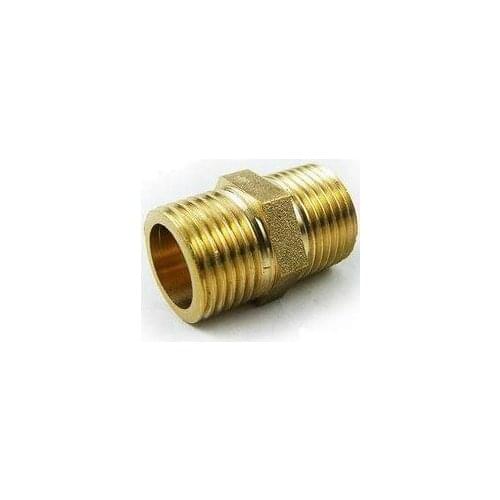 1/2", 3/4",1" Full Brass Thick Double Thread Male Nipple For Water Pipe