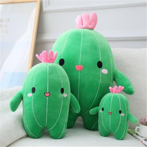1pc 25/40/65cm Simulation Cactus Plush Toy Stuffed Soft Pillow Creative Gift for Girls Kids Cartoon Vegetable Kawaii Pillow