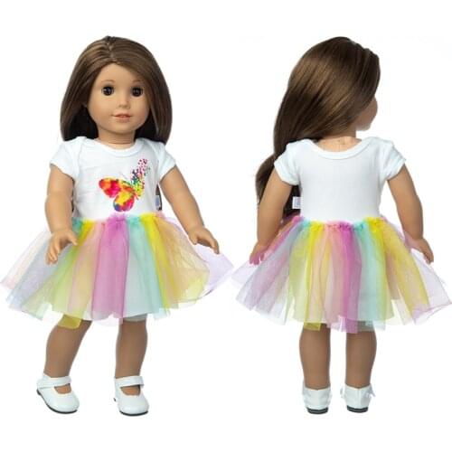 2020 Butterfly Dress Clothes fits for American girl 18" american girl doll alexander doll best gift
