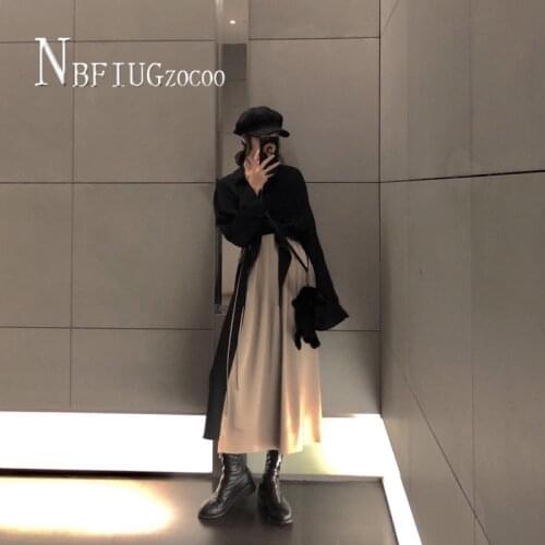 2020 Temperament Sun Protection Women Sets Blouse And Chic Spaghetti Strap Dress Female Sets