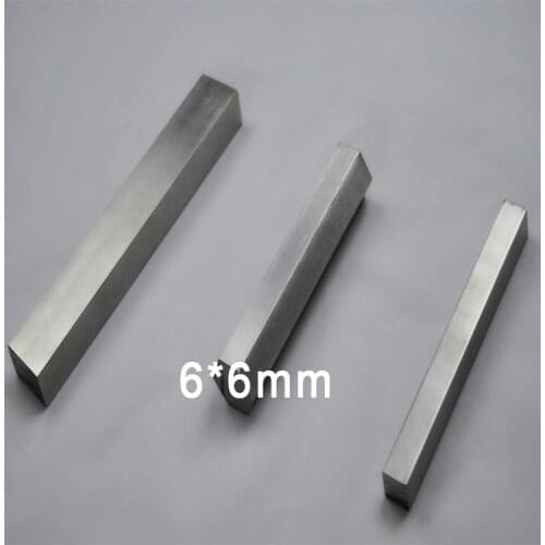 6mm x 6mm 500mm length GR2 titanium square bar square Ti strip titanium alloy square rod quadrate rod