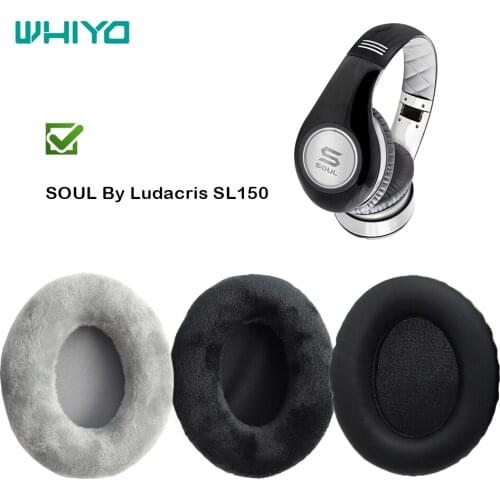 Whiyo 1 Pair of Replacement Ear pads for SOUL By Ludacris SL150 SL-150 PRO Headphones Headset Sleeve EarPad Cushion Cover Cups