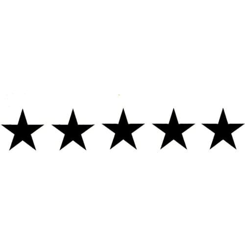 Car Stickers Decor Motorcycle Decals 5 Star Funny Fashion Decorative Accessories Creative Sunscreen Waterproof PVC,17cm*3cm