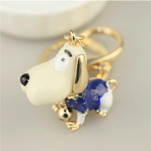 Dog Keychain Cute Car Key Chain Pendant Cover Holder Purse Handbag Bag Charms Trinket Chaveiro Llaveros Porte Clef Sleutelhanger