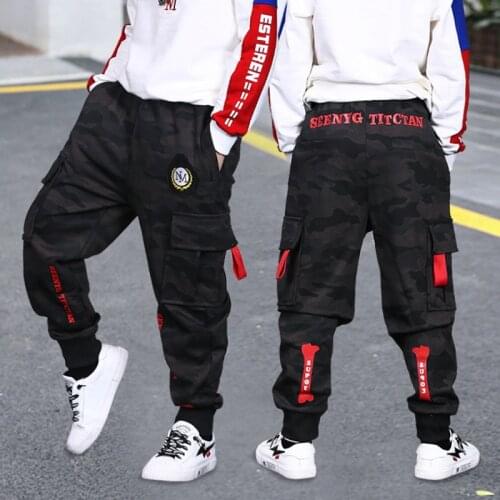 Boys Pants KidsJeans 2020 Casual Spring Solid Cotton Mid Elastic Waist Pants for Boy Jeans Kids Clothing Children Trousers