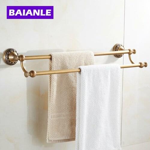 Double Towel Bar Antique Copper Finishing/Towel Holder Towel Rack Bathroom Accessories Set