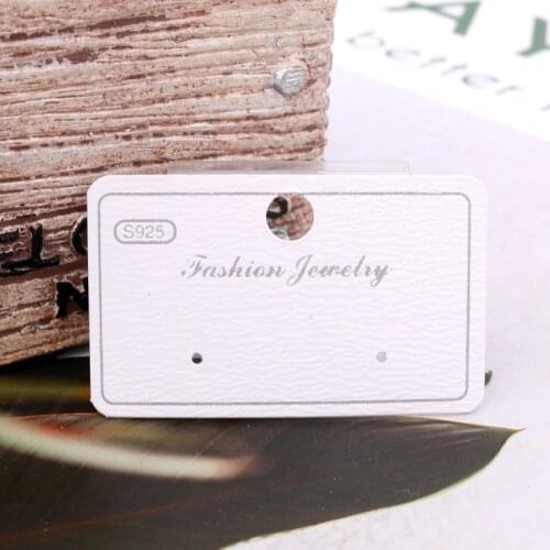 Hot Sale 100pcs/lot 3x5cm Pvc+Paper Earrings Card Designs Ear Studs Necklace Display Packaging Card Special Jewelry Cards