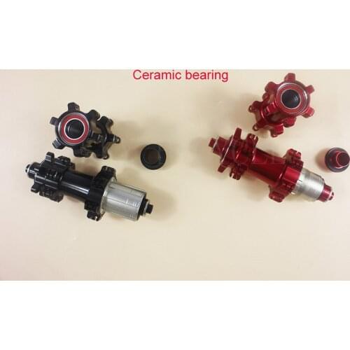 ENDURO CERAMIC bearings Powerway M32 Front 100x15mm Rear QRx135mm 24h 28h light disc hub XC CX Straight pull bike hub shim. XX1