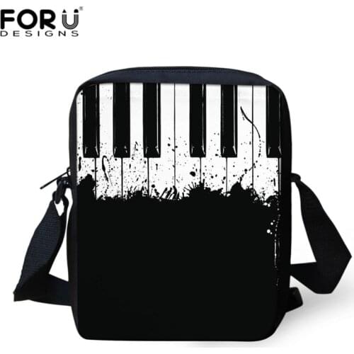 FORUDESIGNS Piano Keyboard Cute Crossbody Bag For Women Mini Shoulder Bag Art Printed Girls Small Messenger Bag Customized