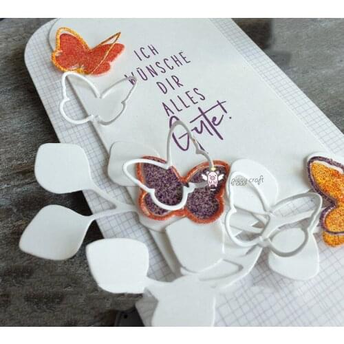 Mmao Crafts Metal Steel Cutting Dies Butterfly leaves decoration Stencil For DIY Scrapbooking Paper/photo Cards Embossing Dies