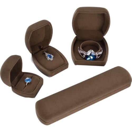 Fashion Jewelery Box Engagement Wedding Anniversary Earring Holder Ring Container Necklace Jewelry Organizer Display Gift Box