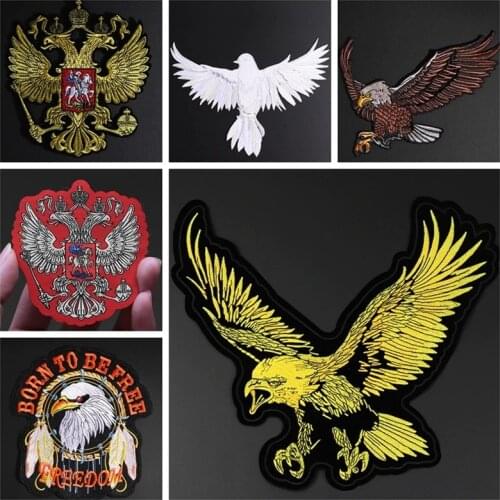 Fashionable golden embroidered epaulettes armbands eagle emblem patch DIY ironing decoration accessories on clothing