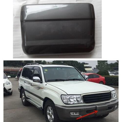 Front Bumper Winch Cover Trim For 1998-2007 Toyota Land Cruiser LC100 4500 4700 Car Exterior Headstock Lip Protector Auto Parts