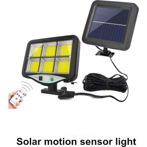 Seperable 120 LED Solar light Outdoor Waterproof Motion Sensor Recharge Garden LED Solar Wall Lamp For Path Street indoor 5M cab