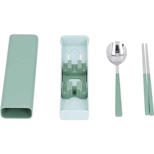 Chinese Style Chopsticks Chopsticks Portable Tableware Stainless Steel Spoon Chopsticks with Storage Box Cutlery Utensils for