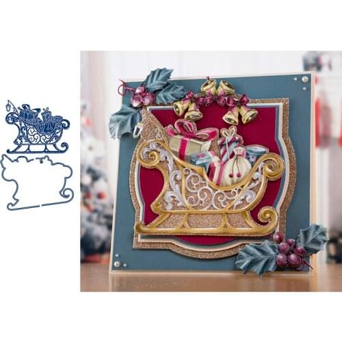Christmas Sleigh Metal Cutting Dies Stencils for DIY Scrapbooking Paper Cards Crafts Embossing Diy Decor New 2019 Die Cutter