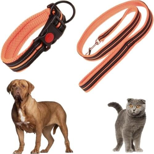 Mesh Fabrics Collar for Dogs Pets 120*3cm Dog Leash Cat Puppy Rope Harnesses Belt Rabbit Small Dog Leashes Dog Supplies